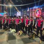 Baharkam Polri Kerahkan Unit K9 Sterilisasi Bundaran HI Amankan Malam Tahun Baru