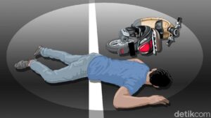 Gagal Menyalip, Tabrakan Dua Motor di Bogor Renggut Nyawa Satu Pengendara