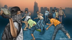 Tawuran Pecah di Manggarai Saat Tahun Baru, Warga Saling Serang Pakai Petasan dan Batu