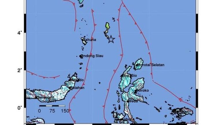BMKG Perbarui Gempa M 7,1 di Sulut Menjadi M 6,4, Berpusat di Laut