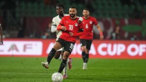 Momen Kocak Mohamed Salah Terpeleset Saat Selebrasi Gol di Piala Afrika 2025