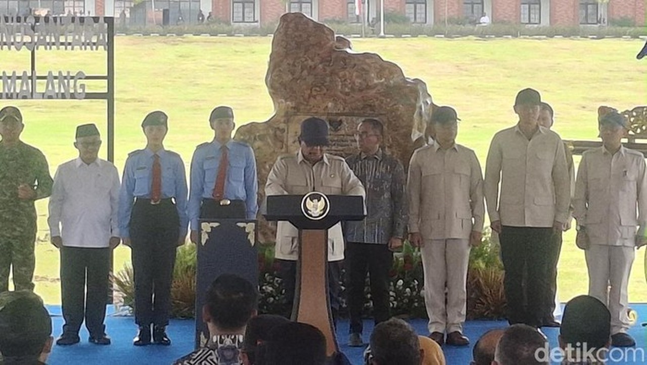 Presiden Prabowo Resmikan Kampus SMA Taruna Nusantara di Malang, Jatim